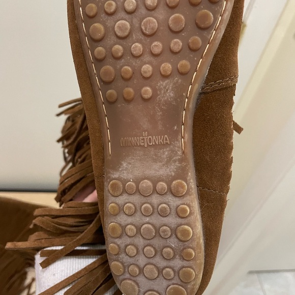 Minnetonka Brown Fringe Suede Boots - Picture 4 of 4